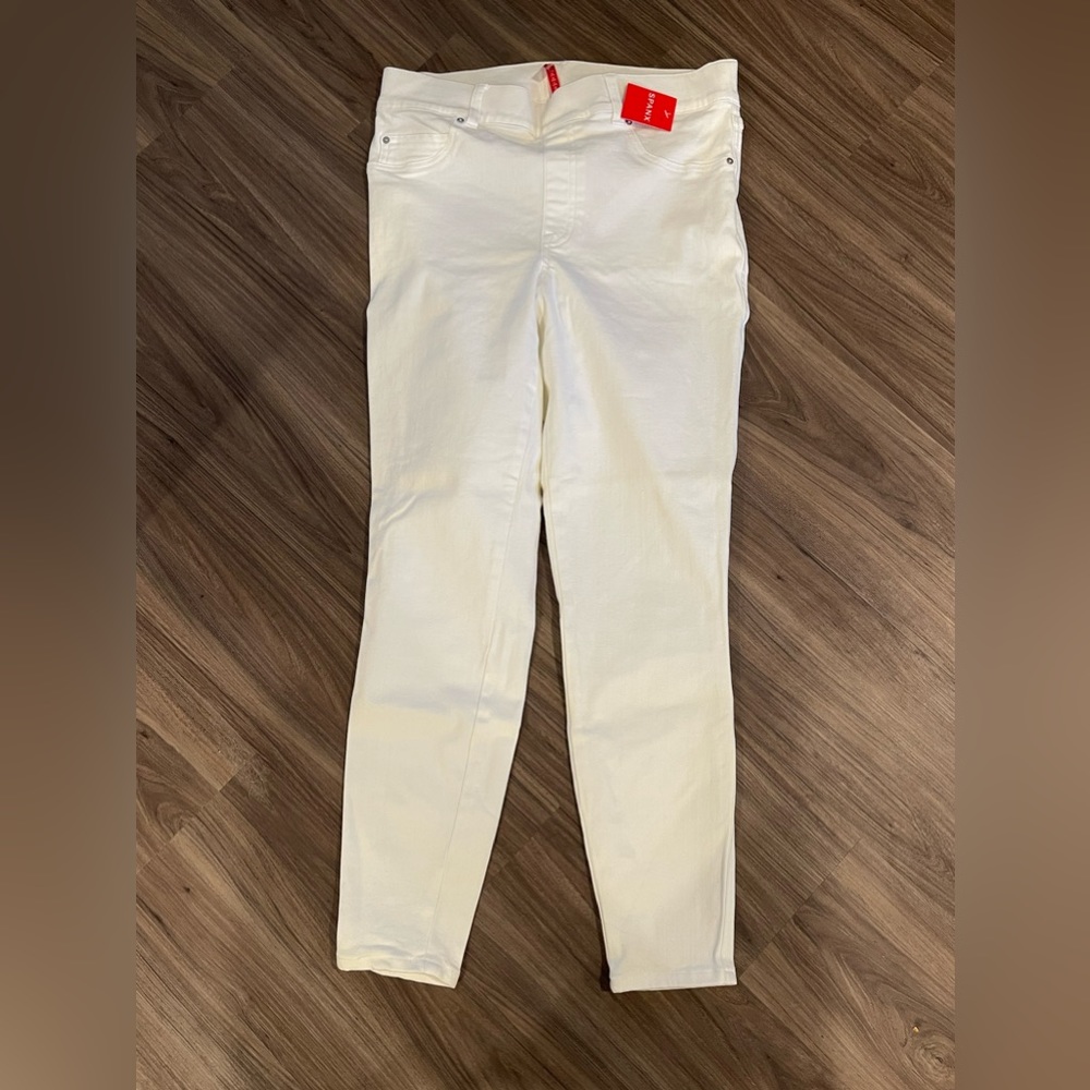Spanx white brand new never worn skinny jeans